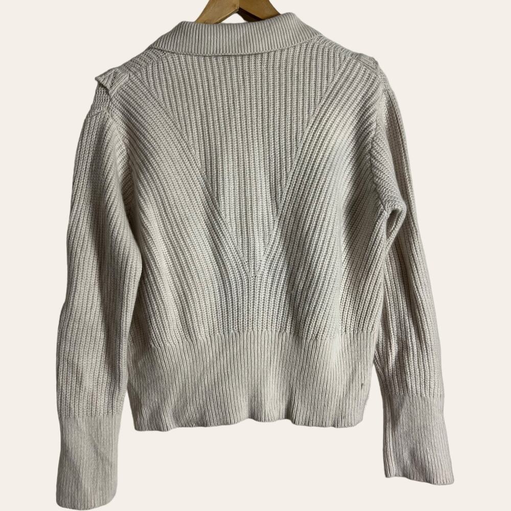 Derek Lam 10 Crosby Noelia Ivory Collared Ruffle Pullover Sweater Size M - Picture 9 of 13